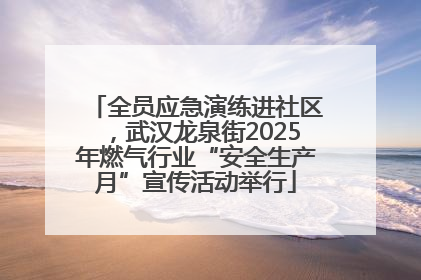全员应急演练进社区，武汉龙泉街2025年燃气行业“安全生产月”宣传活动举行