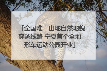 全国唯一山地自然地貌穿越线路 宁夏首个全地形车运动公园开业