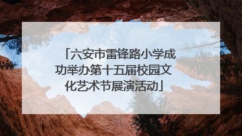 六安市雷锋路小学成功举办第十五届校园文化艺术节展演活动