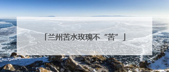 兰州苦水玫瑰不“苦”