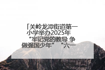 关岭龙潭街道第一小学举办2025年“牢记党的教导 争做强国少年”“六一”文艺汇演活动