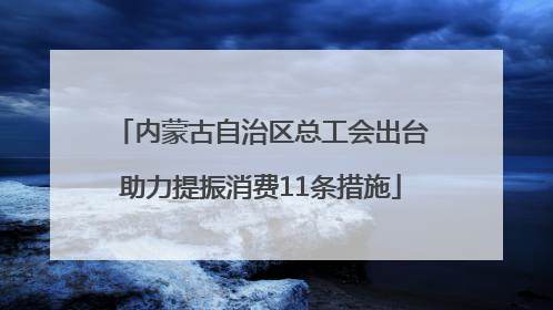 内蒙古自治区总工会出台助力提振消费11条措施