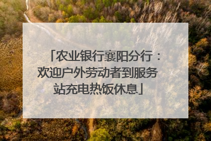 农业银行襄阳分行：欢迎户外劳动者到服务站充电热饭休息