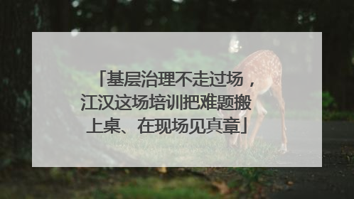 基层治理不走过场，江汉这场培训把难题搬上桌、在现场见真章