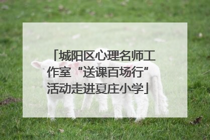 城阳区心理名师工作室“送课百场行”活动走进夏庄小学