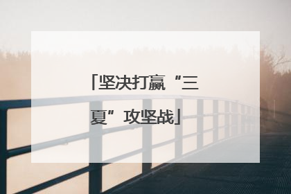 坚决打赢“三夏”攻坚战