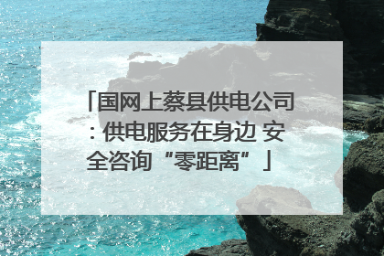 国网上蔡县供电公司：供电服务在身边 安全咨询“零距离”