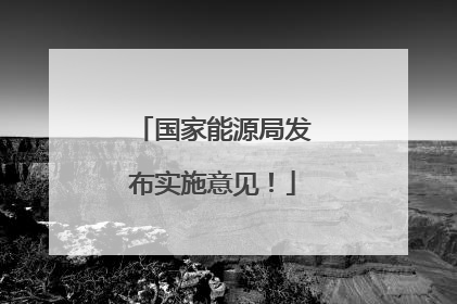 国家能源局发布实施意见！