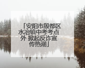 安阳市殷都区水冶镇中考考点外 掀起反诈宣传热潮