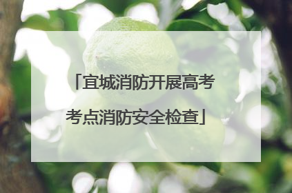 宜城消防开展高考考点消防安全检查