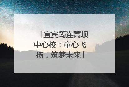 宜宾筠连蒿坝中心校：童心飞扬，筑梦未来
