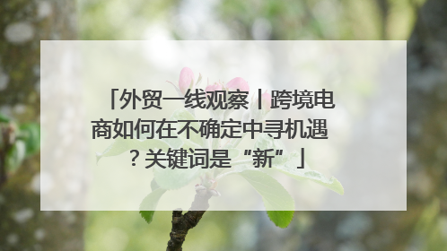 外贸一线观察丨跨境电商如何在不确定中寻机遇？关键词是“新”