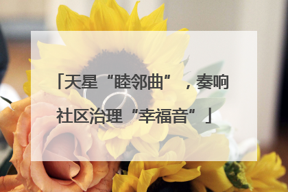 天星“睦邻曲”，奏响社区治理“幸福音”