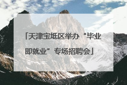天津宝坻区举办“毕业即就业”专场招聘会