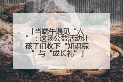 当端午遇见“六一”：这场公益活动让孩子们收下“知识粽”与“成长礼”