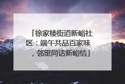 徐家楼街道新峪社区：端午共品百家味，邻里同话新峪情
