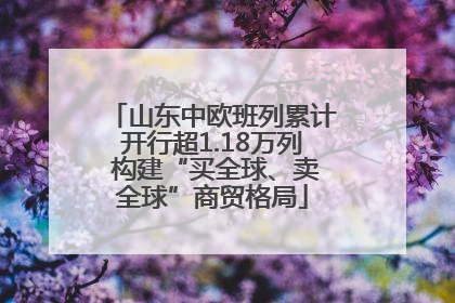 山东中欧班列累计开行超1.18万列 构建“买全球、卖全球”商贸格局