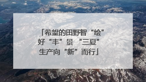 希望的田野智“绘”好“丰”景 “三夏”生产向“新”而行