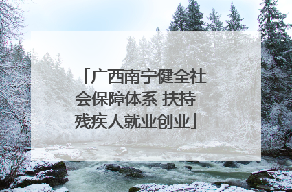 广西南宁健全社会保障体系 扶持残疾人就业创业