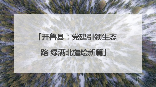 开鲁县：党建引领生态路 绿满北疆绘新篇