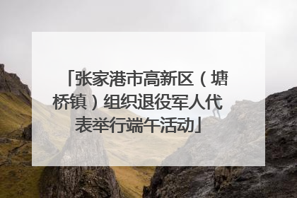 张家港市高新区（塘桥镇）组织退役军人代表举行端午活动