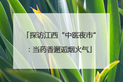 探访江西“中医夜市”：当药香邂逅烟火气