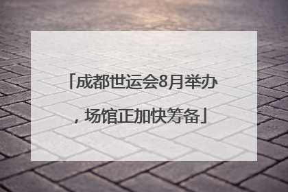 成都世运会8月举办，场馆正加快筹备