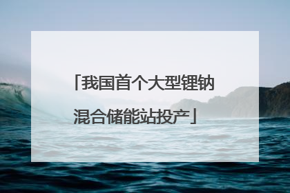 我国首个大型锂钠混合储能站投产