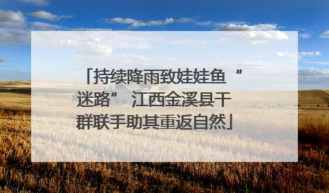 持续降雨致娃娃鱼“迷路” 江西金溪县干群联手助其重返自然