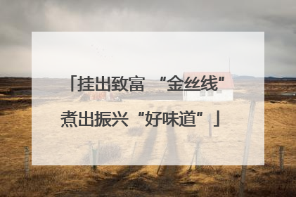 挂出致富 “金丝线” 煮出振兴“好味道”