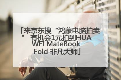 来京东搜“鸿蒙电脑拍卖” 有机会1元拍到HUAWEI MateBook Fold 非凡大师