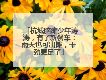 杭城脑瘫少年涛涛，有了新餐车：雨天也可出摊，干劲更足了