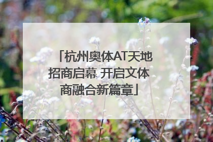 杭州奥体AT天地招商启幕 开启文体商融合新篇章