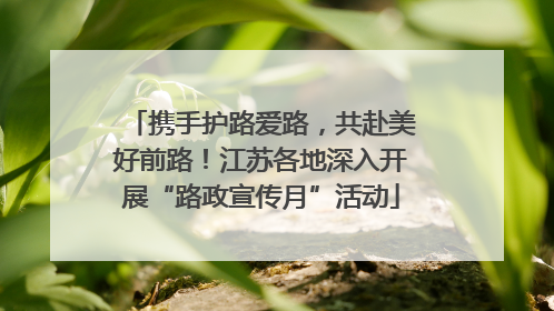 携手护路爱路，共赴美好前路！江苏各地深入开展“路政宣传月”活动