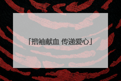 撸袖献血 传递爱心