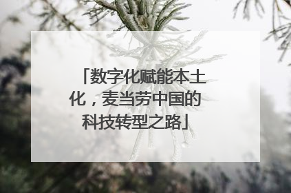数字化赋能本土化，麦当劳中国的科技转型之路