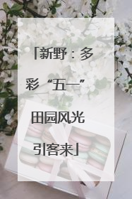 新野：多彩“五一” 田园风光引客来