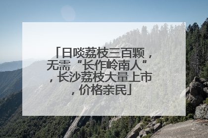 日啖荔枝三百颗，无需“长作岭南人”，长沙荔枝大量上市，价格亲民