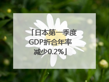 日本第一季度GDP折合年率减少0.2%