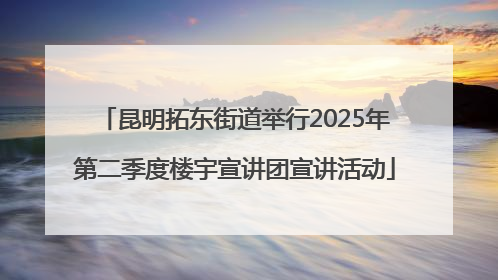 昆明拓东街道举行2025年第二季度楼宇宣讲团宣讲活动