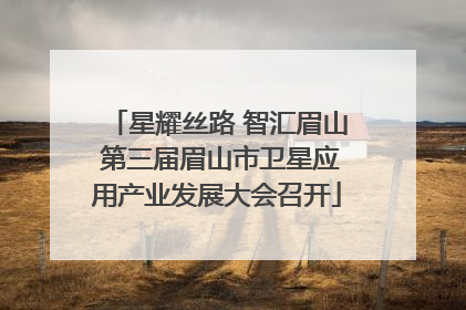 星耀丝路 智汇眉山 第三届眉山市卫星应用产业发展大会召开