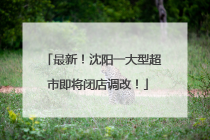 最新！沈阳一大型超市即将闭店调改！
