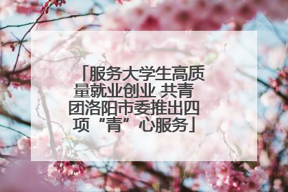 服务大学生高质量就业创业 共青团洛阳市委推出四项“青”心服务