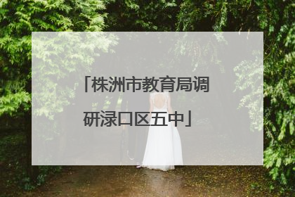 株洲市教育局调研渌口区五中