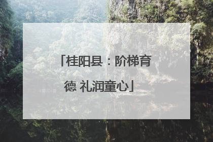 桂阳县：阶梯育德 礼润童心