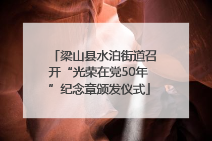 梁山县水泊街道召开“光荣在党50年”纪念章颁发仪式