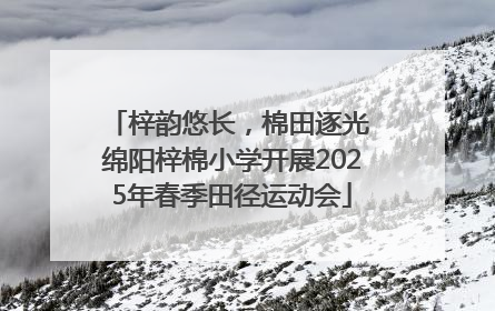梓韵悠长，棉田逐光 绵阳梓棉小学开展2025年春季田径运动会