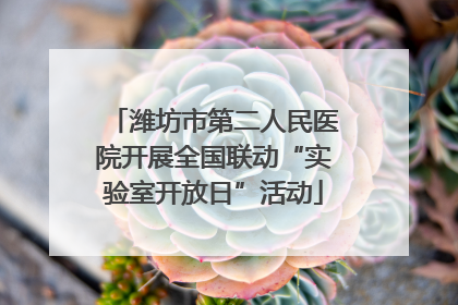 潍坊市第二人民医院开展全国联动“实验室开放日”活动