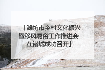 潍坊市乡村文化振兴暨移风易俗工作推进会在诸城成功召开