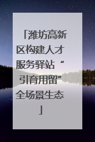 潍坊高新区构建人才服务驿站“引育用留”全场景生态